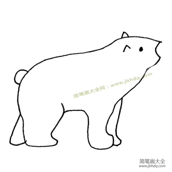 四张简单的北极熊简笔画图片