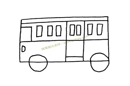 超简单公共汽车简笔画图片