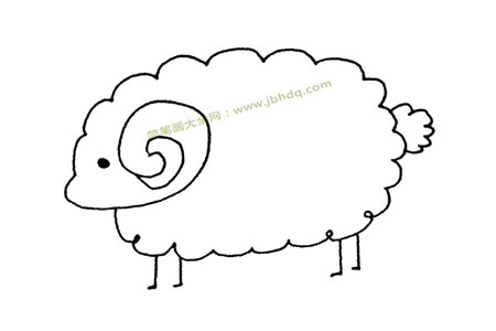 简单的绵羊简笔画图片