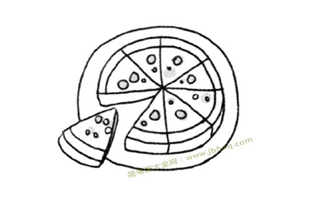 披萨简笔画教程