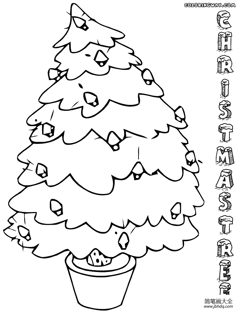 圣诞树简笔画图片3