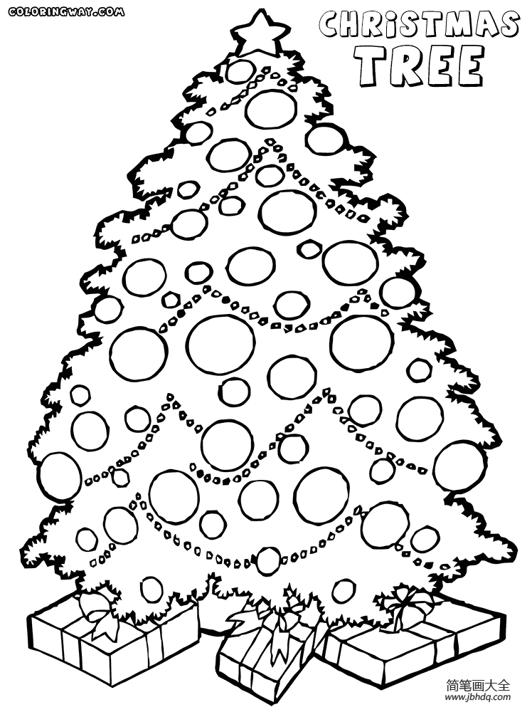 圣诞节装饰：圣诞树简笔画