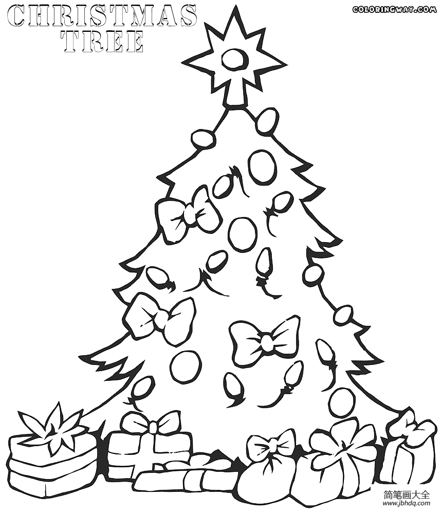 圣诞树简笔画4
