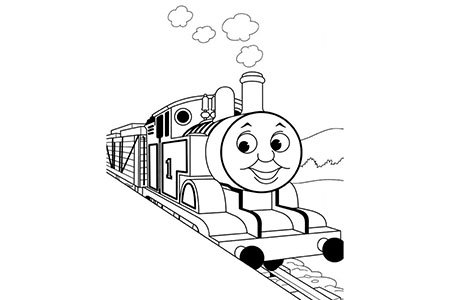 4张托马斯小火车填色画