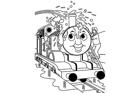 给托马斯小火车洗澡