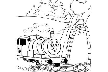 进入隧道的托马斯小火车