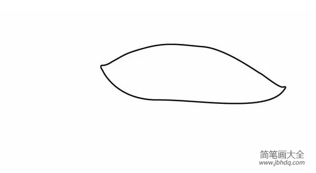 1.小朋友先画龟壳，这个形状略像唇形呀