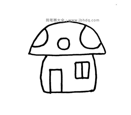 蘑菇小屋简笔画图片2