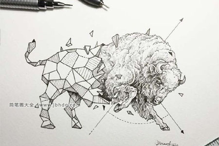 9张创意动物手绘铅笔画