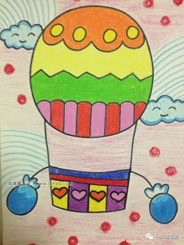 热气球儿童画1