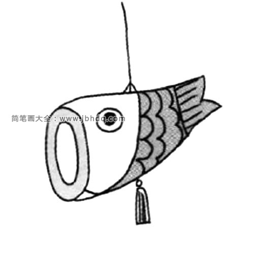 鱼灯笼怎么画立体图片