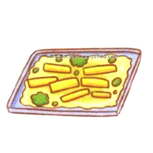 烤土豆简笔画教程