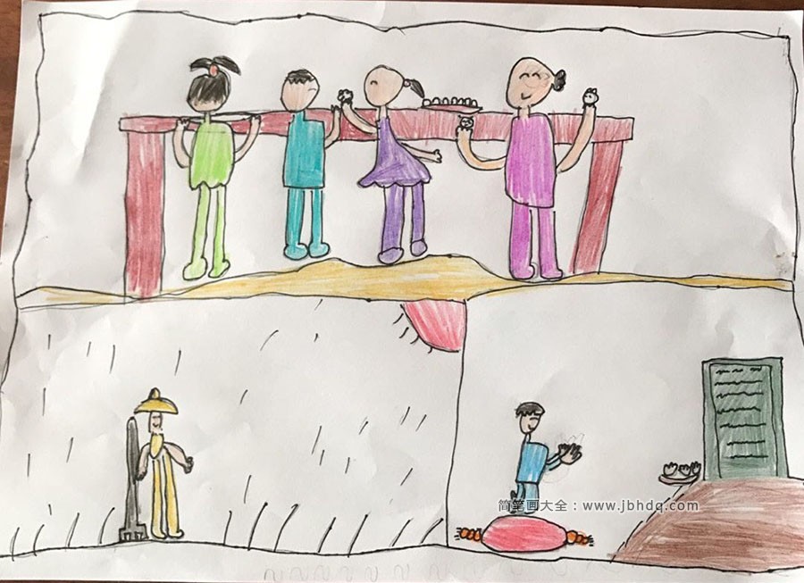 四年级小朋友清明节主题画