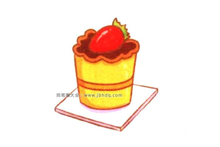 草莓蛋糕怎么画