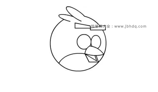 简笔画教程:画愤怒的小鸟