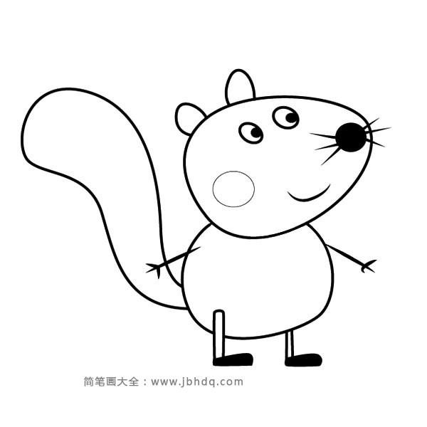 小猪佩奇之松鼠西蒙简笔画