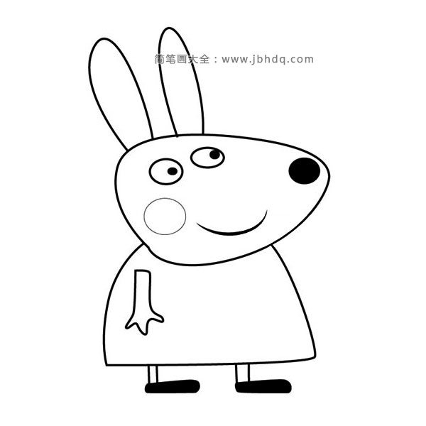 小猪佩奇之小兔雷切尔简笔画
