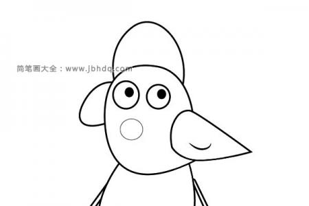 小猪佩奇之企鹅阿宝简笔画