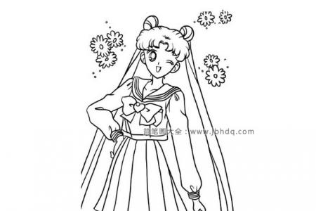 美少女战士：月野兔的简笔画
