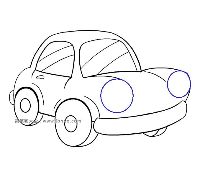 简笔画教程：画卡通小汽车的详细步骤