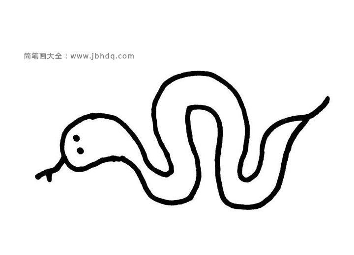 伏地魔的蛇简笔画图片