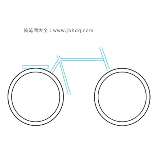 4.开始画自行车的支架。