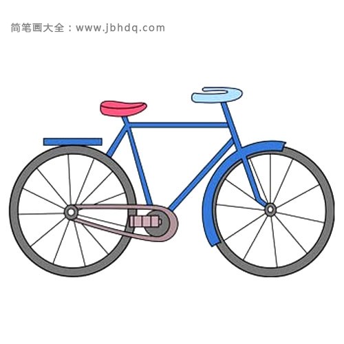 10.给自行车涂上颜色。