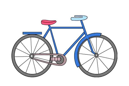 超简单画画教程 如何画自行车