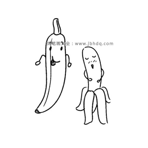 卡通形象的香蕉