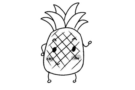 卡通形象的菠萝