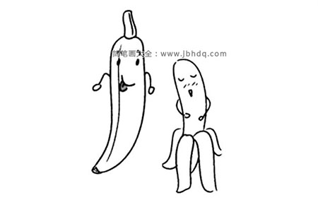 卡通形象的香蕉