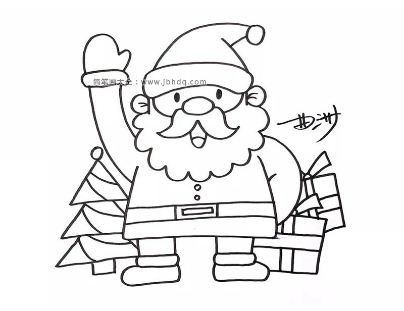 圣诞老人的简笔画图片1