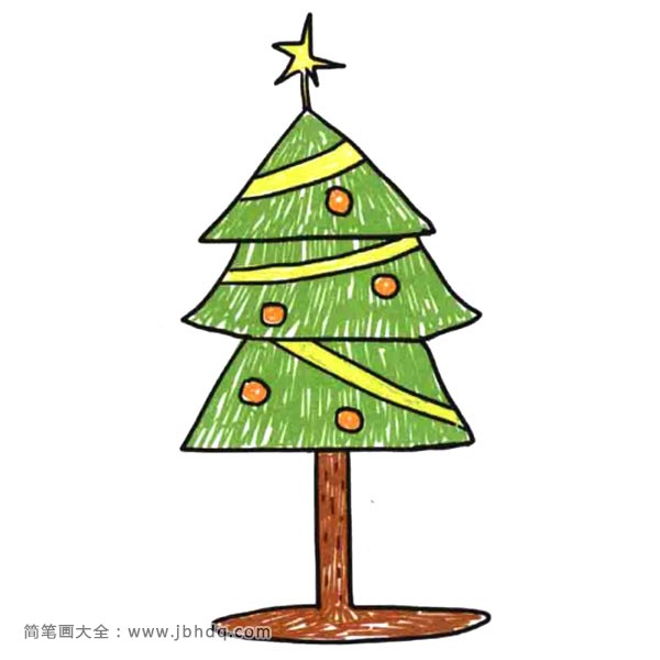 三角形和梯形的组合圣诞树