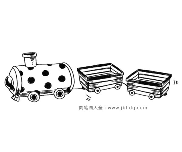 可爱的小火车简笔画