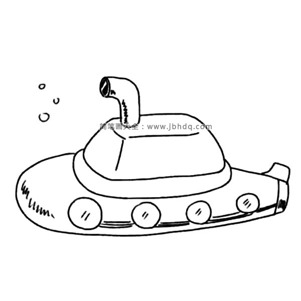 潜水艇简笔画1