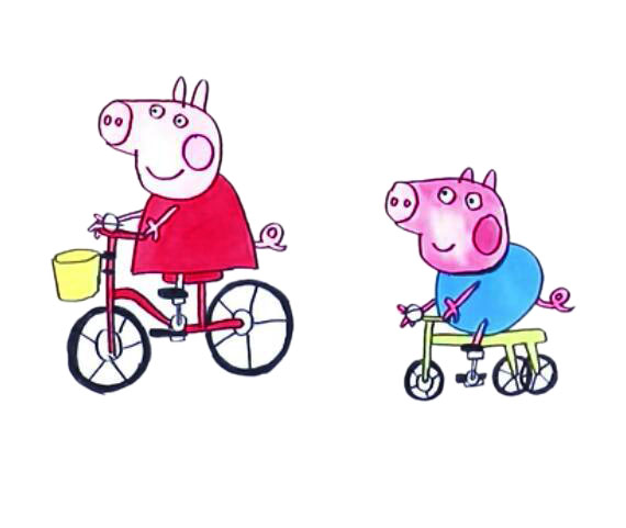 小猪佩奇与乔治的自行车旅行