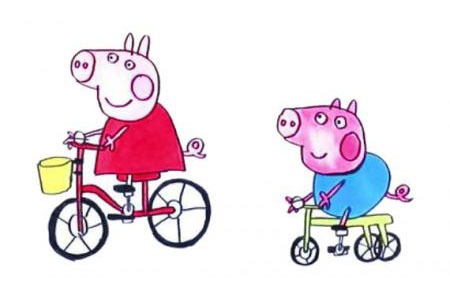 小猪佩奇与乔治的自行车旅行