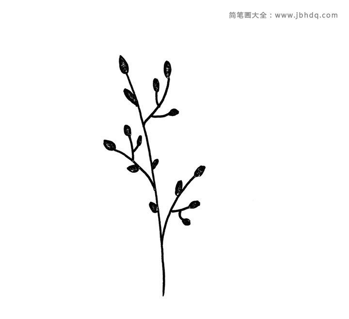 植物黑白手帐素材1