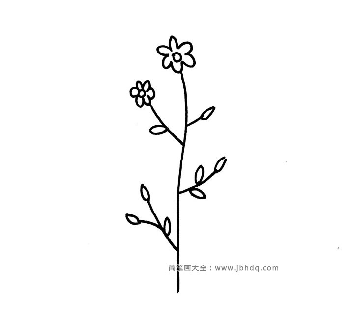 植物黑白手帐素材3