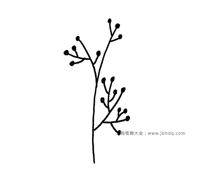植物黑白手帐素材6