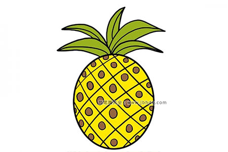儿童学画简笔画 菠萝