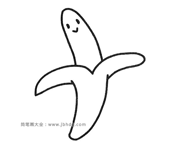 卡通香蕉简笔画1