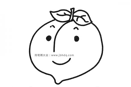 可爱的卡通桃子简笔画图片
