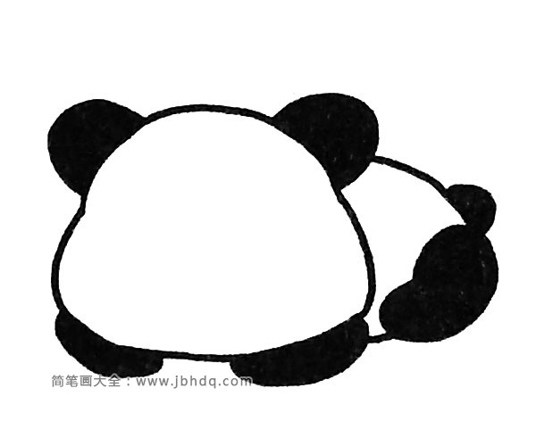 大熊猫简笔画步骤3