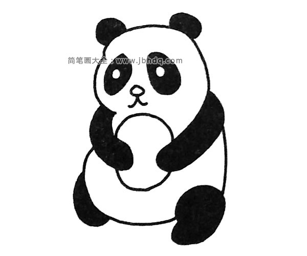 可爱的大熊猫简笔画1