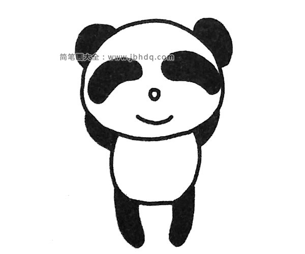 可爱的大熊猫简笔画4