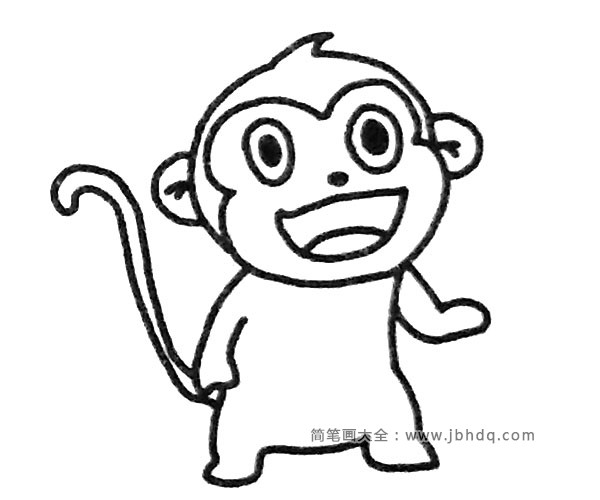 可爱的猴子简笔画图片3