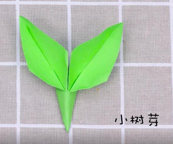 可爱的折纸小树芽