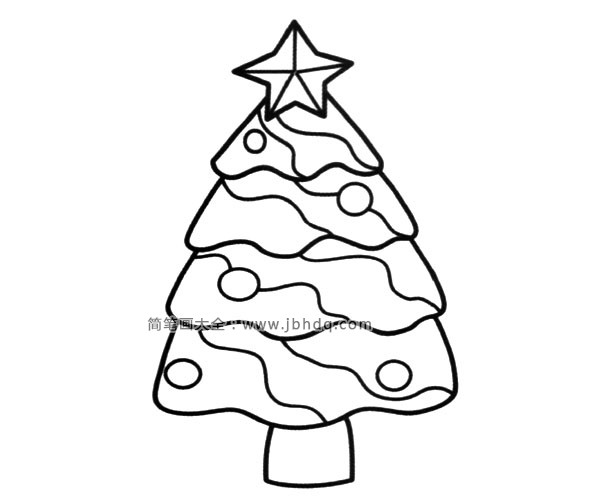 简笔画图片圣诞树