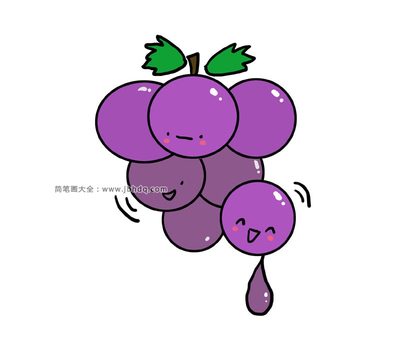 紫晶葡萄简笔画2